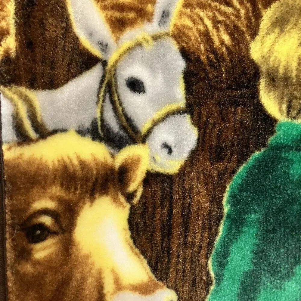 Nativity Scene Blanket Shining Light Christmas Heavyweight Blanket 50 X 60 in.
